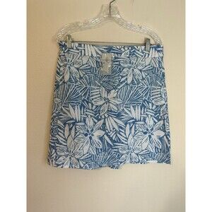 NEW RipSkirt Hawaii Wrap Beach Skirt Modern Tropic Blue Size M Mini Floral